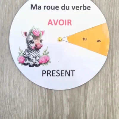 Ma roue du verbe avoir au présent